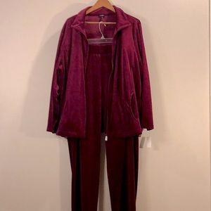 Talbots 2-piece Velour Pantsuit NWT 3X